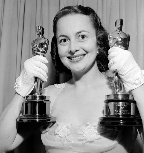 Olivia de Havilland's two Oscars for Best Actress in  1946 and 1949